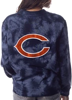 The Wild Collective Women's Chicago Bears Tie Dye Navy Cardigan
