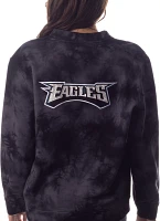 The Wild Collective Women's Philadelphia Eagles Tie Dye Black Cardigan