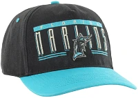 '47 Adult Miami Marlins Black Cooperstown Hitch Adjustable Hat