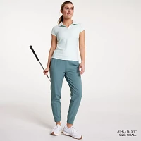 CALIA Women's Ribbed Johnny Collar Golf Polo