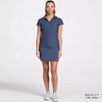 CALIA Women's Ribbed Johnny Collar Golf Polo