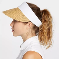 Walter Hagen Women's Adjustable Straw Golf Visor