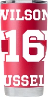 Gametime SideKicks Wisconsin Badgers Russell Wilson Stainless Steel 20 oz. Tumbler