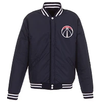 JH Design Men's Washington Wizards Navy Varsity Jacket