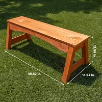 Sportspower Kids' Wooden Table with Separated Benches