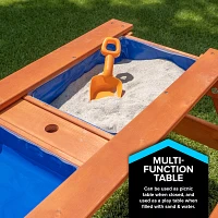 Sportspower Kids' Wooden Picnic Table with Play Features