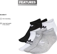 adidas Originals Women's Trefoil No Show Socks - 6 Pack