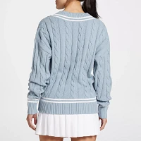 Prince Women's Classic Cable Knit Tennis Sweater