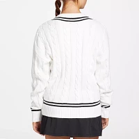 Prince Women's Classic Cable Knit Tennis Sweater