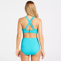 CALIA Women's Triangle Cross Back Swim Top