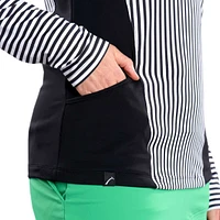 SwingDish Women's Abby Stripe Long Sleeve Golf Top