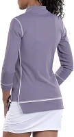 SwingDish Women's Haley ¾ Sleeve Golf Shirt