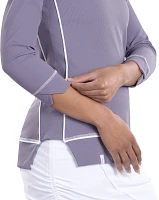 SwingDish Women's Haley ¾ Sleeve Golf Shirt