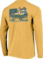 Image One Men's West Virginia Mountaineers Gold Campus Pride Long Sleeve Shirt