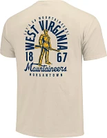 Image One Men's West Virginia Mountaineers Ivory Mascot Local T-Shirt