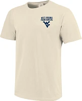 Image One Men's West Virginia Mountaineers Ivory Mascot Local T-Shirt