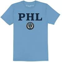 Retro Brand Youth Philadelphia Union Wordmark Light Blue T-Shirt