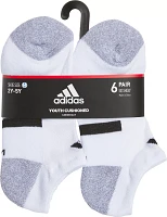 adidas Youth Cushioned 6-Pack No-Show Socks