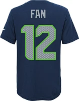 Nike Youth Seattle Seahawks Fan #12 Navy T-Shirt