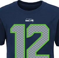 Nike Youth Seattle Seahawks Fan #12 Navy T-Shirt