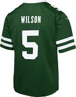 Nike Youth New York Jets Garrett Wilson #5 Green Game Jersey