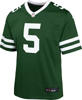 Nike Youth New York Jets Garrett Wilson #5 Green Game Jersey