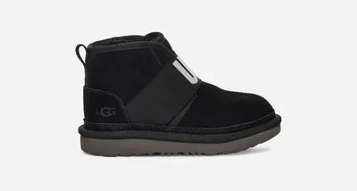 UGG® Kids' Neumel II Graphic Sheepskin/Suede Classic Boots in Black