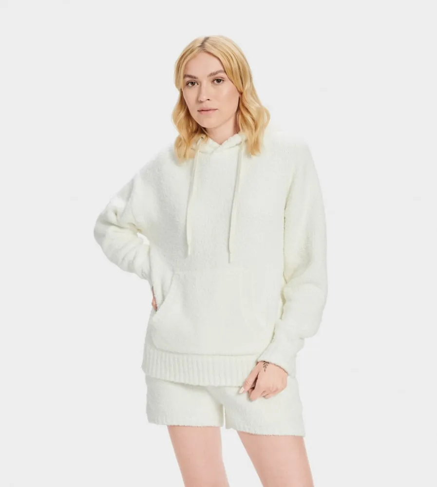 UGG Women's Asala Hoodie Cozy Knit in White | Yorkdale Mall