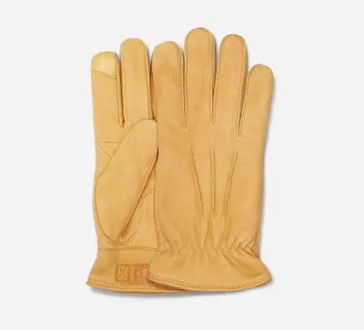 UGG® Men's 3 Point Leather Glove Gloves in Grey