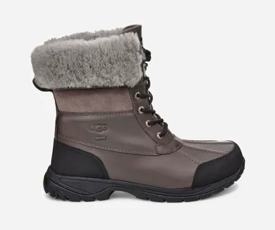 UGG® Men's Butte Waterproof Leather Snow Boots in Metal