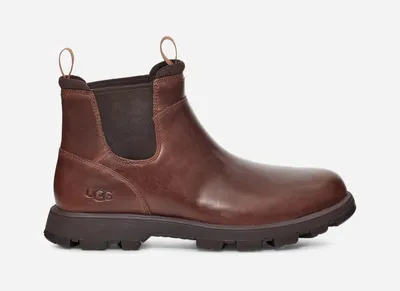 UGG® Men's Hillmont Chelsea Leather Cold Weather Boots in Chestnut Leather