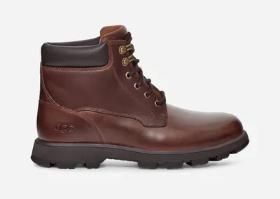 UGG® Men's Stenton Leather Cold Weather Boots in Chestnut Leather