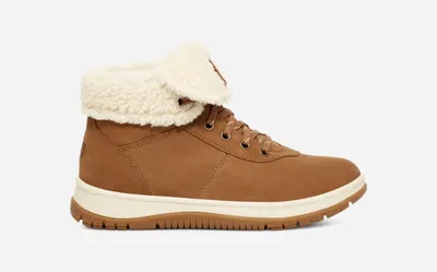 UGG® Women's Lakesider Mid Lace Up Suede Boots in Chestnut