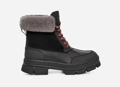 UGG® Women's Ashton Addie Leather/Suede Boots in Black