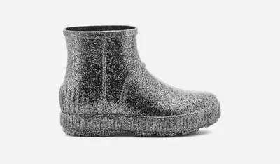 UGG® Kids' Drizlita Glitter Synthetic Rain Boots in Glitter Grey