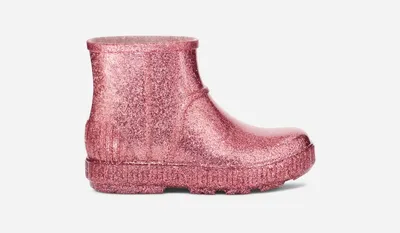 UGG® Kids' Drizlita Glitter Synthetic Rain Boots in Glitter Pink