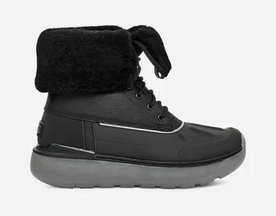 UGG® Men's City Butte Leather/Waterproof Cold Weather Boots in Black