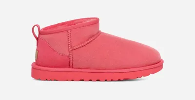UGG® Women's Classic Ultra Mini Sheepskin Classic Boots in Pink Glow