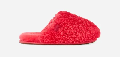 UGG® Women's Maxi Curly Slide Sheepskin Slippers in Pink Glow