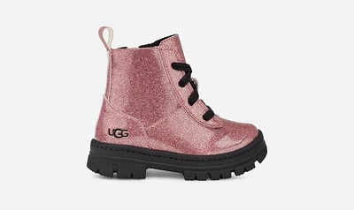 UGG® Toddlers' Ashton Lace Up Glitter Synthetic/Glitter Boots in Glitter Pink