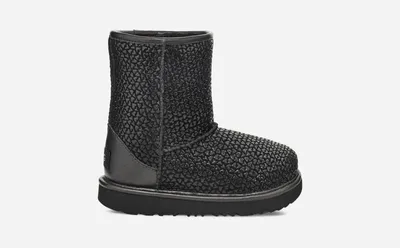 UGG® Toddlers' Classic II Gel Hearts Suede Classic Boots in Black