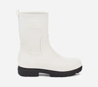 UGG® Women's Droplet Mid Fleece/Neoprene/Synthetic/Textile/Recycled Materials Rain Boots in White