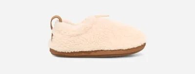 UGG® Toddlers' Plushy Slipper Faux Fur/Textile/Recycled Materials Slippers in Natural/Chestnut