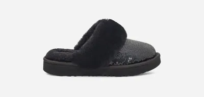 UGG® Toddlers' Cozy II Mirror Ball Sheepskin Slippers in Black