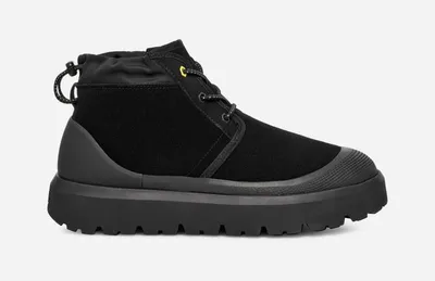 UGG® Neumel Weather Hybrid Suede/Waterproof Classic Boots in Black/Black