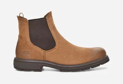 UGG® Men's Biltmore Chelsea Suede/Waterproof Cold Weather Boots in Chestnut Suede