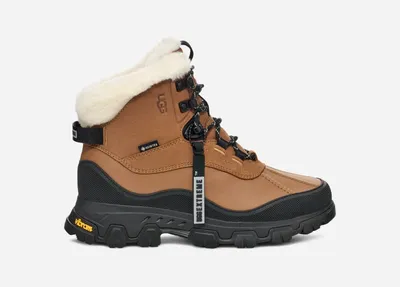 UGG® Women's Adirondack Meridian Hiker Leather/Nubuck/Waterproof Cold Weather Boots in Chestnut