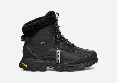 UGG® Women's Adirondack Meridian Hiker Leather/Waterproof Cold Weather Boots in Black
