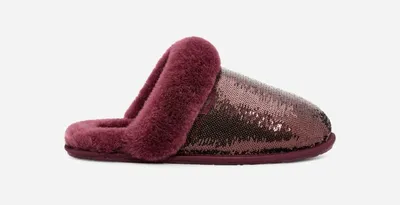 UGG® Women's Scuffette II Mirror Ball Sheepskin/Suede/sequin Slippers in Wild Grape