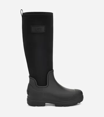 UGG® Women's Droplet Tall Fleece/Neoprene/Synthetic/Textile Rain Boots in Black